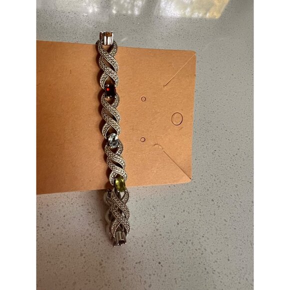 SAVVY CIE JEWELS diamond and multi gemstones bracelet - Picture 7 of 9